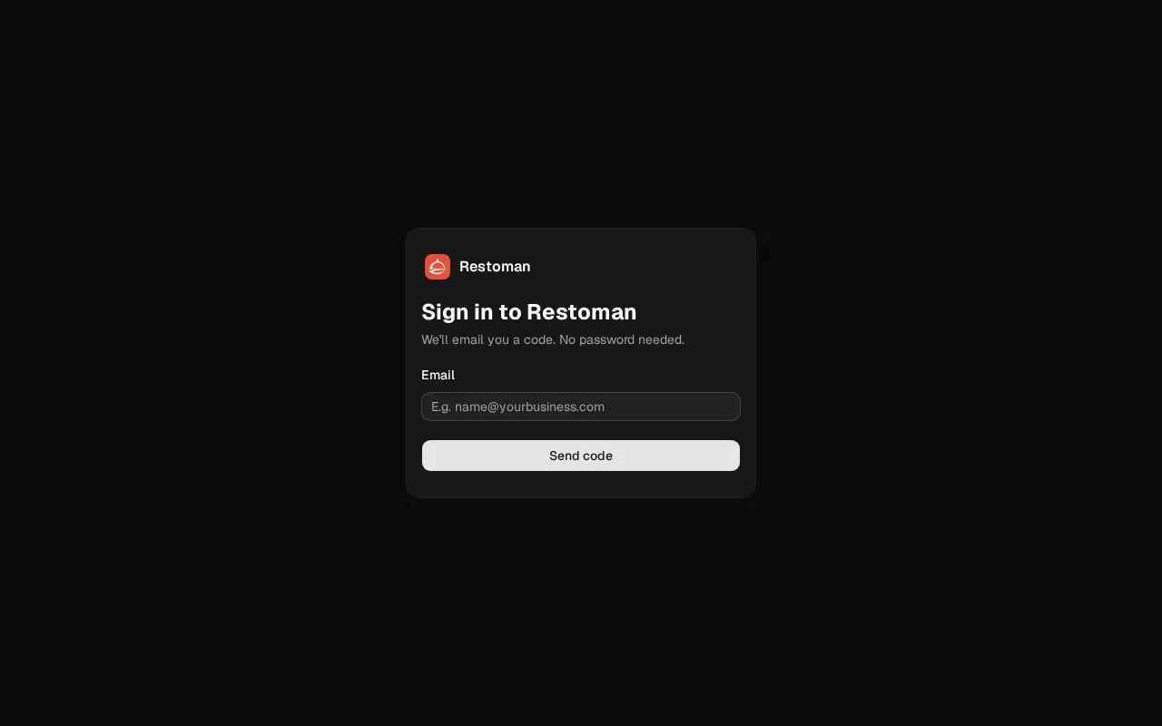 How it looks in the dashboard: Sign in to Restoman